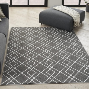 image:imageNourison Home Modern Lines Modern Geometric Denim 5 x 7 Area Rug Easy Clean Non Shedding Bed Room Living Room Dining Room Kitchen 5x7Charcoal
