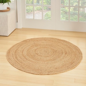 image:imageNourison Home Natural Jute Natural 3 x Round Area Rug  Easy Clean Non Shedding Bed Room Living Room Dining Room Kitchen 3 x RoundNatural