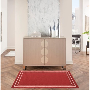 image:imageNourison Home Nourison Essentials NavyIvory 5 x Square Area Rug  Easy Clean Non Shedding Bed Room Living Room Dining Room Kitchen 5 x SquareBrick Ivory
