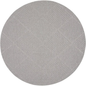 image:imageNourison Home Palamos IndoorOutdoor Light Grey 710 x Round Area Rug Easy Cleaning Non Shedding Bed Room Living Room Dining Room Deck Backyard Patio 8 RoundLight Grey