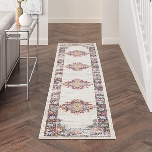 image:imageNourison Home Passion Fuchsia 110 x 210 Area Rug  Easy Clean Non Shedding Bed Room Living Room Dining Room Kitchen 2 x 3Ivory Blue