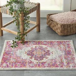 image:imageNourison Home Passion Fuchsia 110 x 210 Area Rug  Easy Clean Non Shedding Bed Room Living Room Dining Room Kitchen 2 x 3IvoryFuchsia