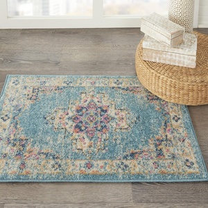 image:imageNourison Home Passion Fuchsia 110 x 210 Area Rug  Easy Clean Non Shedding Bed Room Living Room Dining Room Kitchen 2 x 3Light Blue