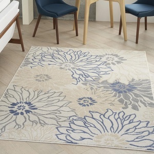 image:imageNourison Home Passion Ivory Multicolor 53 x 73 Area Rug  Easy Clean Non Shedding Bed Room Living Room Dining Room Kitchen 5 x 7Ivory Grey Blue