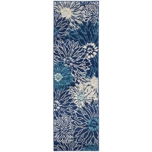 image:imageNourison Home Passion Ivory Multicolor 53 x 73 Area Rug  Easy Clean Non Shedding Bed Room Living Room Dining Room Kitchen 5 x 7NavyIvory