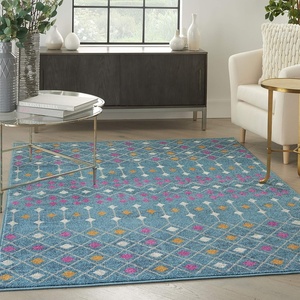image:imageNourison Home Passion Ivory Multicolor 67 x 96 Area Rug  Easy Clean Non Shedding Bed Room Living Room Dining Room Kitchen 7 x 10Blue Multicolor