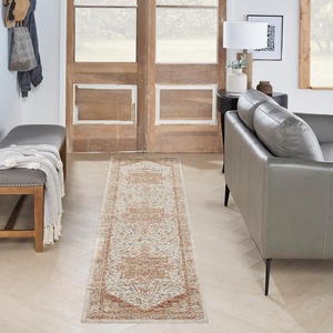 image:imageNourison Home Petra Traditional Ivory Blue 311 x 511 Area Rug Easy Clean Non Shedding Bed Room Living Room Dining Room Kitchen 4x6IvRust