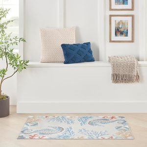 image:imageNourison Home Pompeii Ivory Multicolor 2 x 3 Area Rug  Easy Clean Non Shedding Bed Room Living Room Dining Room Kitchen 2 x 3Ivory Multicolor