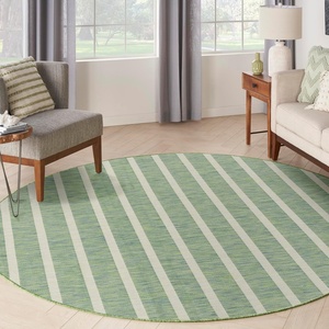 image:imageNourison Home Positano Blue Green Ivory 6 x Round Area Rug  Easy Clean Non Shedding Bed Room Living Room Dining Room Kitchen 6 x Round