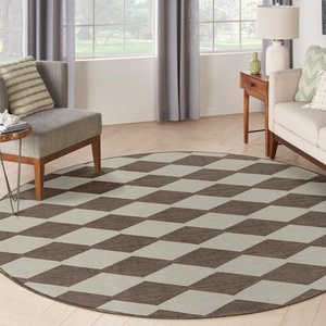 image:imageNourison Home Positano Natural 6 x Round Area Rug  Easy Clean Non Shedding Bed Room Living Room Dining Room Kitchen 6 x Round