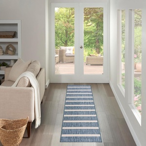 image:imageNourison Home Positano Navy Ivory 22 x 12 Area Rug  Easy Clean Non Shedding Bed Room Living Room Dining Room Kitchen 12 RunnerNavy Ivory