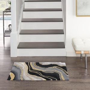 image:imageNourison Home Prismatic Abstract Charcoal Grey 2 x 3 Area Rug Easy Cleaning Non Shedding Bed Room Living Room Dining Room Kitchen 2x3Charcoal Grey