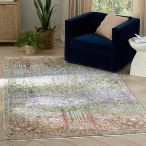 image:imageNourison Home Quaint Harmony Blue Multicolor 710 x 910 Area Rug  Easy Clean Non Shedding Bed Room Living Room Dining Room Kitchen 8 x 10Blue Multicolor