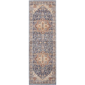 image:imageNourison Home Reseda Traditional Cream 53 x 76 Area Rug Easy Clean Non Shedding Bed Room Living Room Dining Room Kitchen 5x8Blue