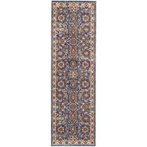 image:imageNourison Home Reseda Traditional Sky 53 x 76 AreaRug Easy Clean Non Shedding Bed Room Living Room Dining Room Kitchen 5x8Blue