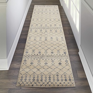 image:imageNourison Home Royal Moroccan Farmhouse BeigeGrey 23 x 10 Area Rug Easy Cleaning Non Shedding Bed Room Living Room Dining Room Kitchen 2x10Beige Blue