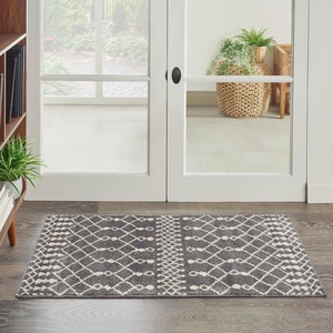 image:imageNourison Home Royal Moroccan Farmhouse BeigeGrey 23 x 10 Area Rug Easy Cleaning Non Shedding Bed Room Living Room Dining Room Kitchen 2x10CharcoalIvory