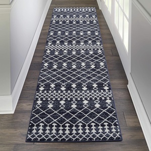 image:imageNourison Home Royal Moroccan Farmhouse BeigeGrey 23 x 10 Area Rug Easy Cleaning Non Shedding Bed Room Living Room Dining Room Kitchen 2x10NavyGrey