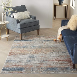 image:imageNourison Home Rustic Textures Rustic Multicolor 53 x round Area Rug Easy Cleaning Non Shedding Bed Room Living Room Dining Room Kitchen 5 RoundMulti Color