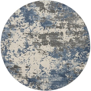 image:imageNourison Home Rustic Textures Traditional GreyBlue 53 x round Area Rug Easy Cleaning Non Shedding Bed Room Living Room Dining Room Kitchen 5 RoundGreyBlue
