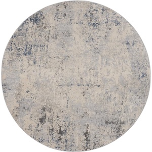 image:imageNourison Home Rustic Textures Traditional Vintage GreyBeige 53 x round Area Rug Easy Cleaning Non Shedding Bed Room Living Room Dining Room Kitchen 5 RoundIvory Grey Blue
