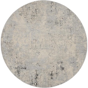 image:imageNourison Home Rustic Textures Traditional Vintage GreyBeige 53 x round Area Rug Easy Cleaning Non Shedding Bed Room Living Room Dining Room Kitchen 5 RoundGreyBeige