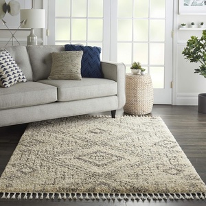 image:imageNourison Home Scandinavian Shag Denim Blue 710 x 106 Area Rug Easy Clean Non Shedding Bed Room Living Room Dining Room Kitchen 8x11IvoryGrey