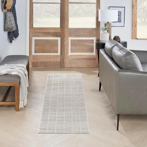 image:imageNourison Home Serenity Home Ivory 6 x 9 Area Rug  Easy Clean Non Shedding Bed Room Living Room Dining Room Kitchen 6 x 9Light Grey