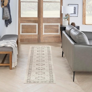 image:imageNourison Home Serenity Home Ivory Blue 9 x 12 Area Rug  Easy Clean Non Shedding Bed Room Living Room Dining Room Kitchen 9 x 12Ivory Grey