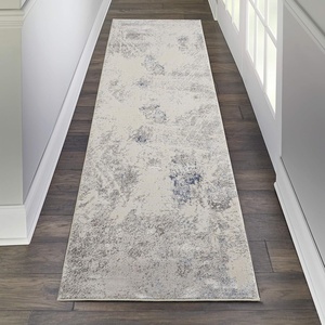 image:imageNourison Home Sleek Textures IvoryGrey 710 x 106 Area Rug  Easy Clean Non Shedding Bed Room Living Room Dining Room Kitchen 8 x 1122 x 76 Runner