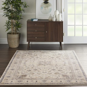 image:imageNourison Home Sleek Textures Traditional IvoryGrey 311 x 511 Area Rug Easy Clean Non Shedding Bed Room Living Room Dining Room Kitchen 4x6311 x 511 Rectangular