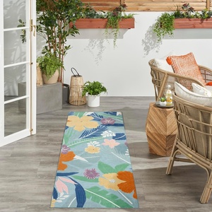 image:imageNourison Home Suncoast Green Blue 53 x 73 Area Rug  Easy Clean Non Shedding Bed Room Living Room Dining Room Kitchen 5 x 7Blue Multicolor
