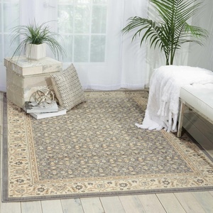 image:imageNourison Home Traditional Empire Bohemian Silver 23 x 8 Area rug Easy Clean Non Shedding Bed Room Living Room Dining Room Kitchen 2x8Silver