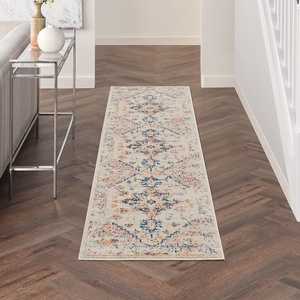 image:imageNourison Home Tranquil IvoryLight Blue 8 x 10 Area Rug  Easy Clean Non Shedding Bed Room Living Room Dining Room Kitchen 8 x 10IvoryMulticolor