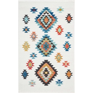 image:imageNourison Home Tribal Decor White 53 x 76 Area Rug  Easy Clean Non Shedding Bed Room Living Room Dining Room Kitchen 5 x 8White