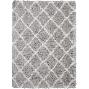 image:imageNourison Home Ultra Plush Shag Charcoal Beige 9 x 12 Area Rug  Easy Clean Non Shedding Bed Room Living Room Dining Room Kitchen 9 x 12GreyIvory
