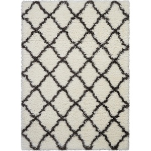 image:imageNourison Home Ultra Plush Shag Charcoal Beige 9 x 12 Area Rug  Easy Clean Non Shedding Bed Room Living Room Dining Room Kitchen 9 x 12IvoryCharcoal