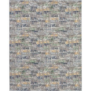 image:imageNourison Home Urban Chic Eclectic GreyMulticolor 9 x 12 Area Rug Easy Clean Non Shedding Bed Room Living Room Dining Room Kitchen 9x12GreyMulticolor