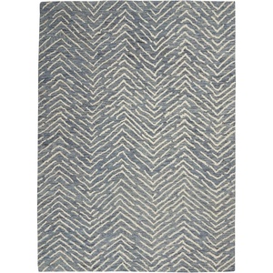 image:imageNourison Home Vail Indigo Ivory 53 x 73 Area Rug  Easy Clean Non Shedding Bed Room Living Room Dining Room Kitchen 5 x 7IndigoIvory