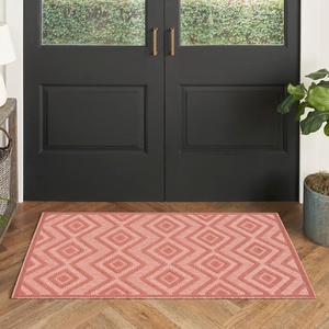 image:imageNourison Home Versatile Ivory White 3 x 5 Area Rug  Easy Clean Non Shedding Bed Room Living Room Dining Room Kitchen 3 x 5Coral Orange