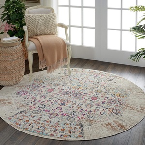 image:imageNourison Home Vintage Kashan Ivory 6 x Round Area Rug  Easy Clean Non Shedding Bed Room Living Room Dining Room Kitchen 6 x RoundIvory