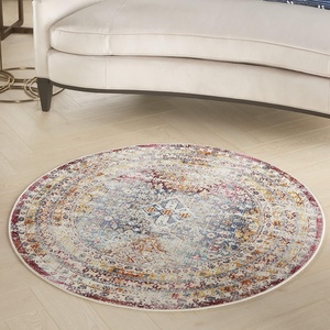 image:imageNourison Home Vintage Kashan Vintage Multicolor 4 x Round Area Rug Easy Clean Non Shedding Bed Room Living Room Dining Room Kitchen 4 RoundMulti Color
