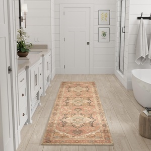 image:imageNourison Home Vintage Washables Coral Mint 53 x 73 Area Rug  Easy Clean Non Shedding Bed Room Living Room Dining Room Kitchen 5 x 7Coral Multicolor