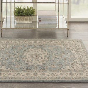 image:imageNourison Living Treasures Persian GreyIvory 510 x ROUND Area Rug Easy Cleaning Non Shedding Bed Room Living Room Dining Room Kitchen 6 RoundAquaIvory