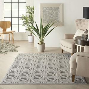 image:imageNourison Palamos IndoorOutdoor Dark Grey 810 x 1110 Area Rug Easy Cleaning Non Shedding Bed Room Living Room Dining Room Backyard Deck Patio 9x12Light Grey
