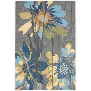 image:imageNourison South Beach IndoorOutdoor Black 8 x 106 Area Rug Easy Cleaning Non Shedding Bed Room Living Room Dining Room Backyard Deck Patio 8x11Grey