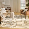 image:imageNourison Home Nordic Ivory Rust 5 x 7 Area Rug  Easy Clean Non Shedding Bed Room Living Room Dining Room Kitchen 5 x 7Ivory Multicolor