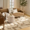 image:imageNourison Home Nordic Ivory Rust 5 x 7 Area Rug  Easy Clean Non Shedding Bed Room Living Room Dining Room Kitchen 5 x 7Ivory Multicolor