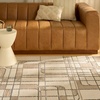 image:imageNourison Home Nordic Ivory Rust 5 x 7 Area Rug  Easy Clean Non Shedding Bed Room Living Room Dining Room Kitchen 5 x 7Ivory Multicolor