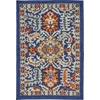 image:imageNourison Home Passion Blue Multicolor 110 x 210 Area Rug  Easy Clean Non Shedding Bed Room Living Room Dining Room Kitchen 2 x 3Blue Multicolor
